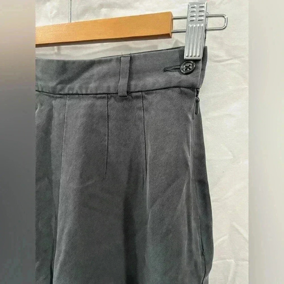 Vintage Banana Republic 100% Silk Gray Pants High Waist Size 2 - Picture 2 of 6